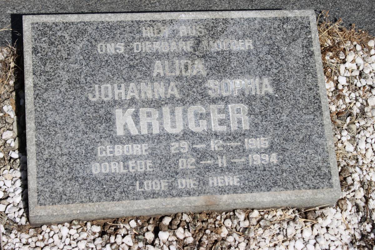 KRUGER Johanna Sophia 1915-1994