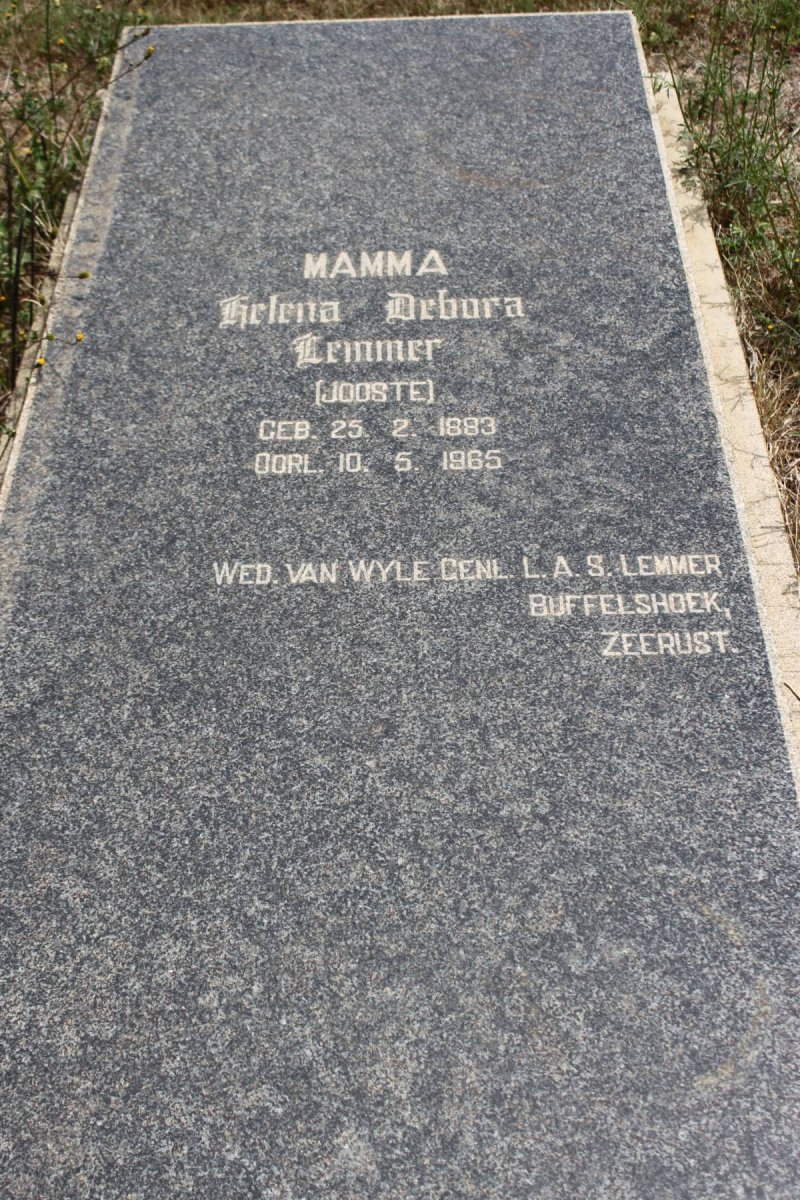 LEMMER Helena Debora geb JOOSTE 1883-1965