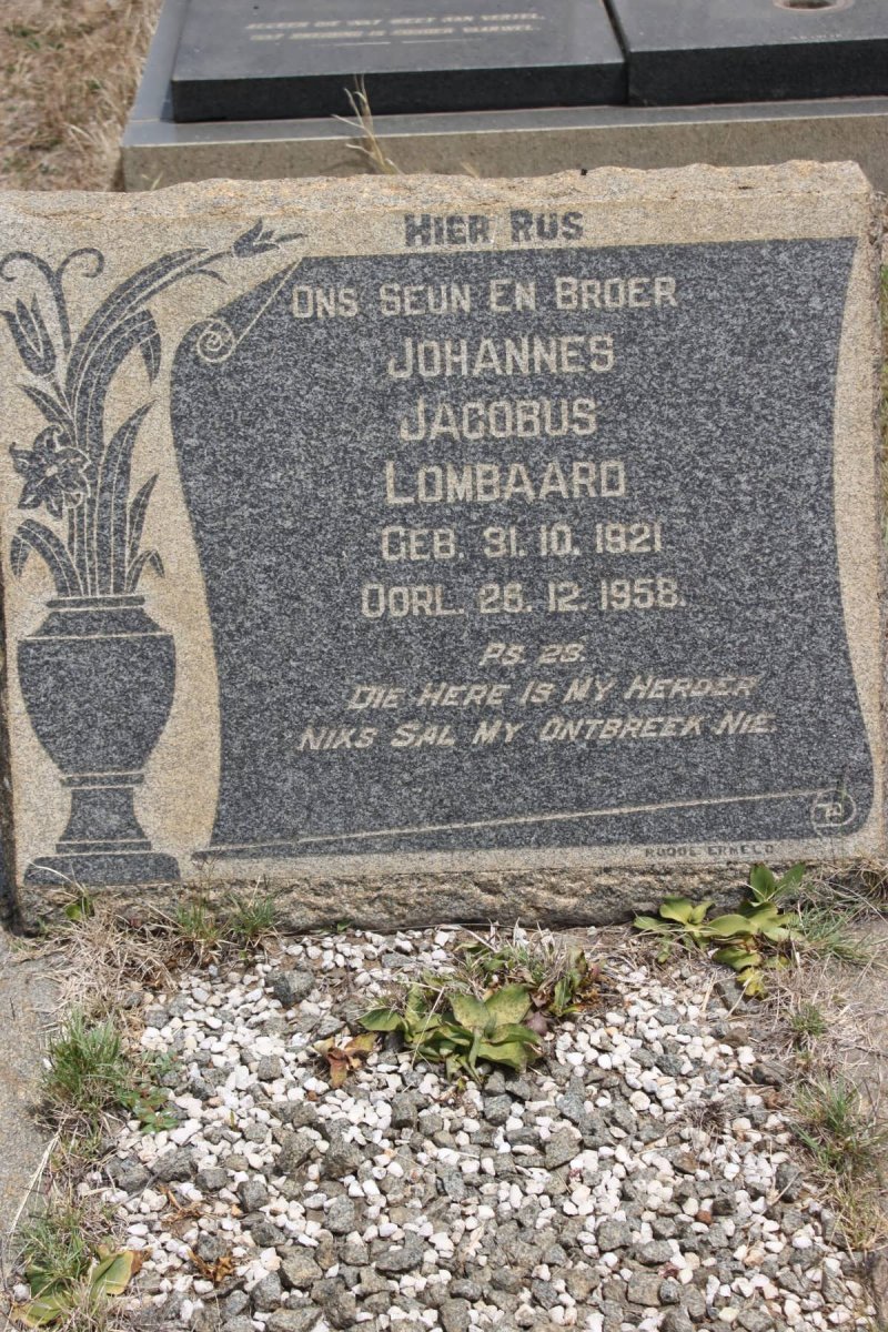LOMBAARD Jacobus 1921-1958