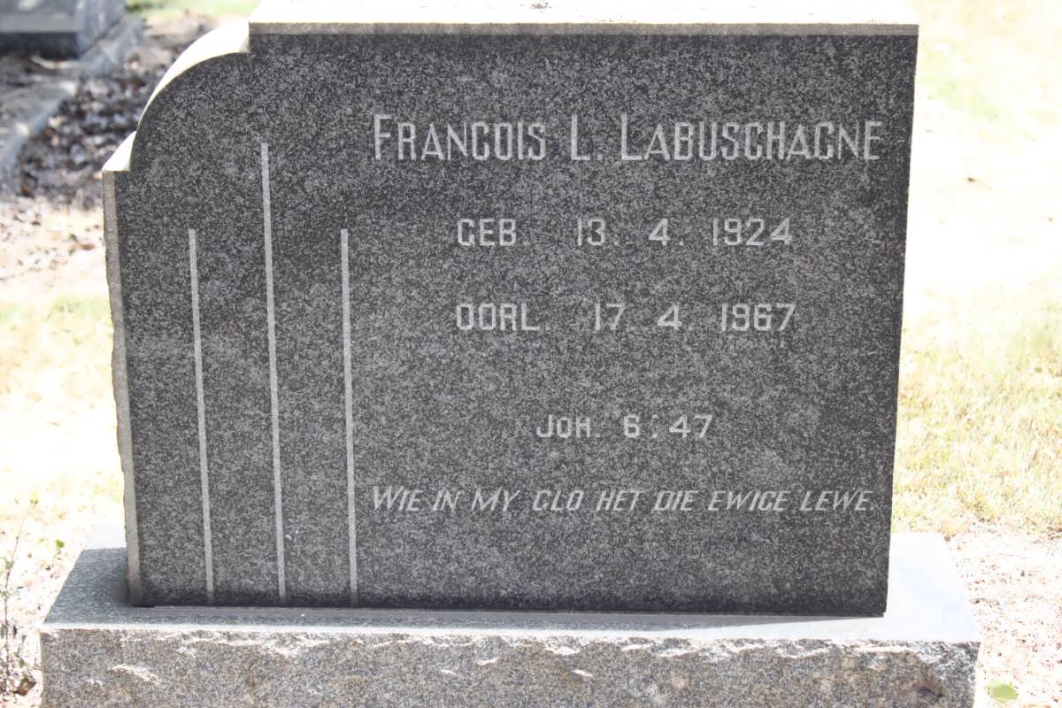 LABUSCHAGNE Francois L. 1924-1967