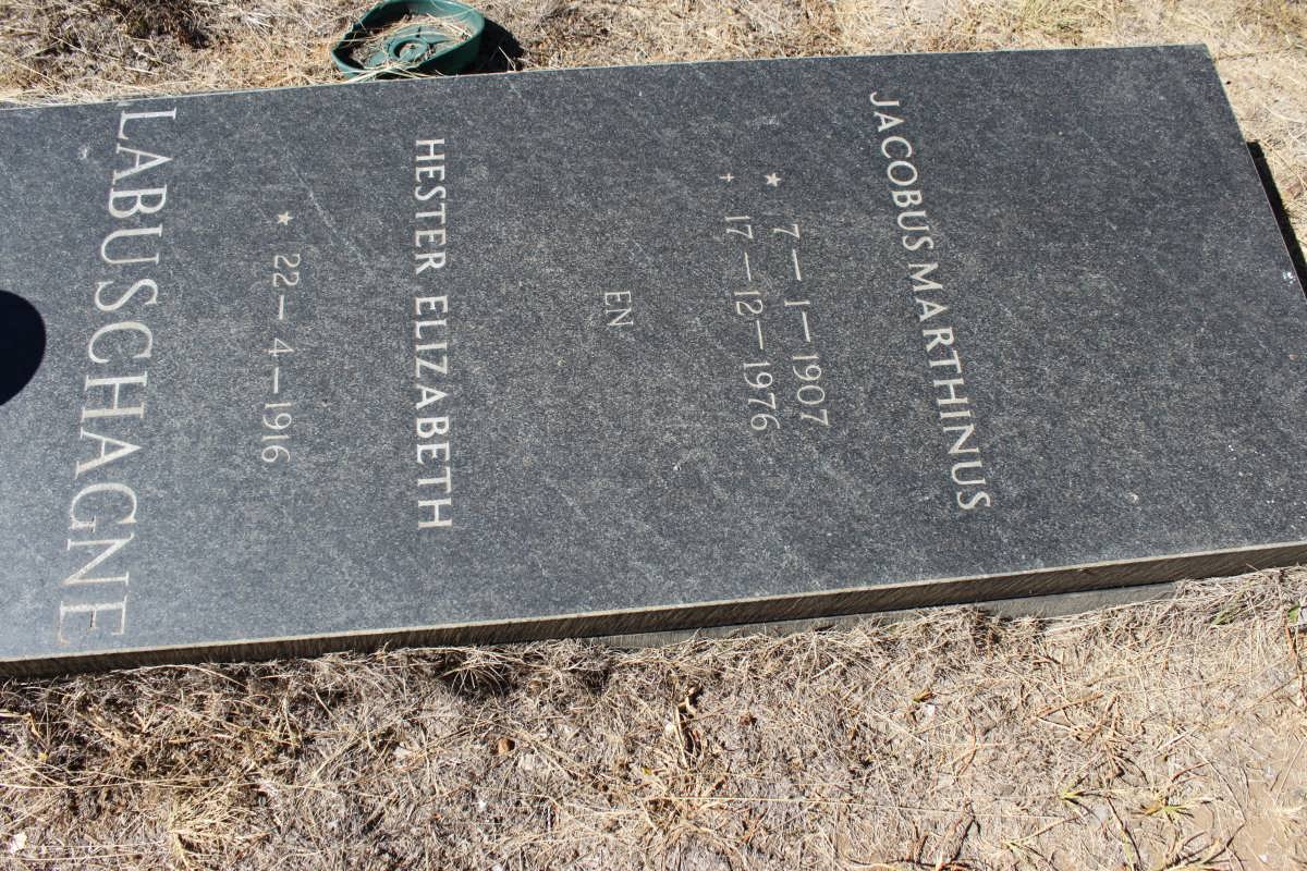 LABUSCHAGNE Jacobus Marthinus 1907-1976 &amp; Hester Elizabeth 1916-