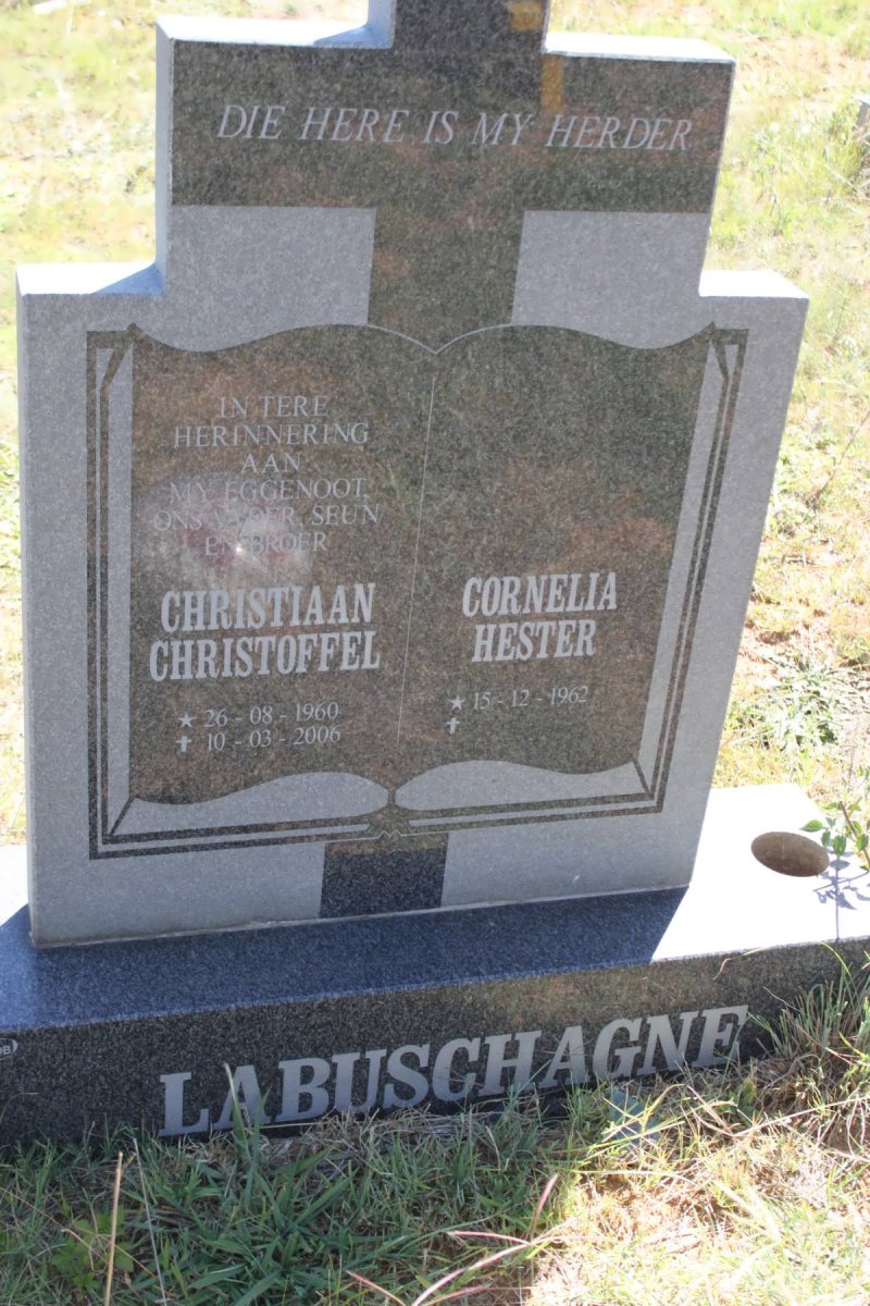 LABUSCHAGNE Christiaan Christoffel 1960-2006 &amp; Cornelia Hester 1962-
