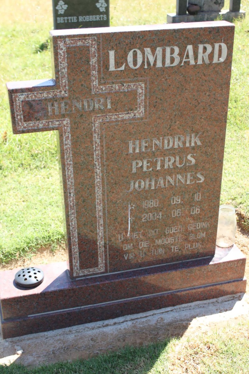 LOMBARD Hendrik Petrus Johannes 1980-2004