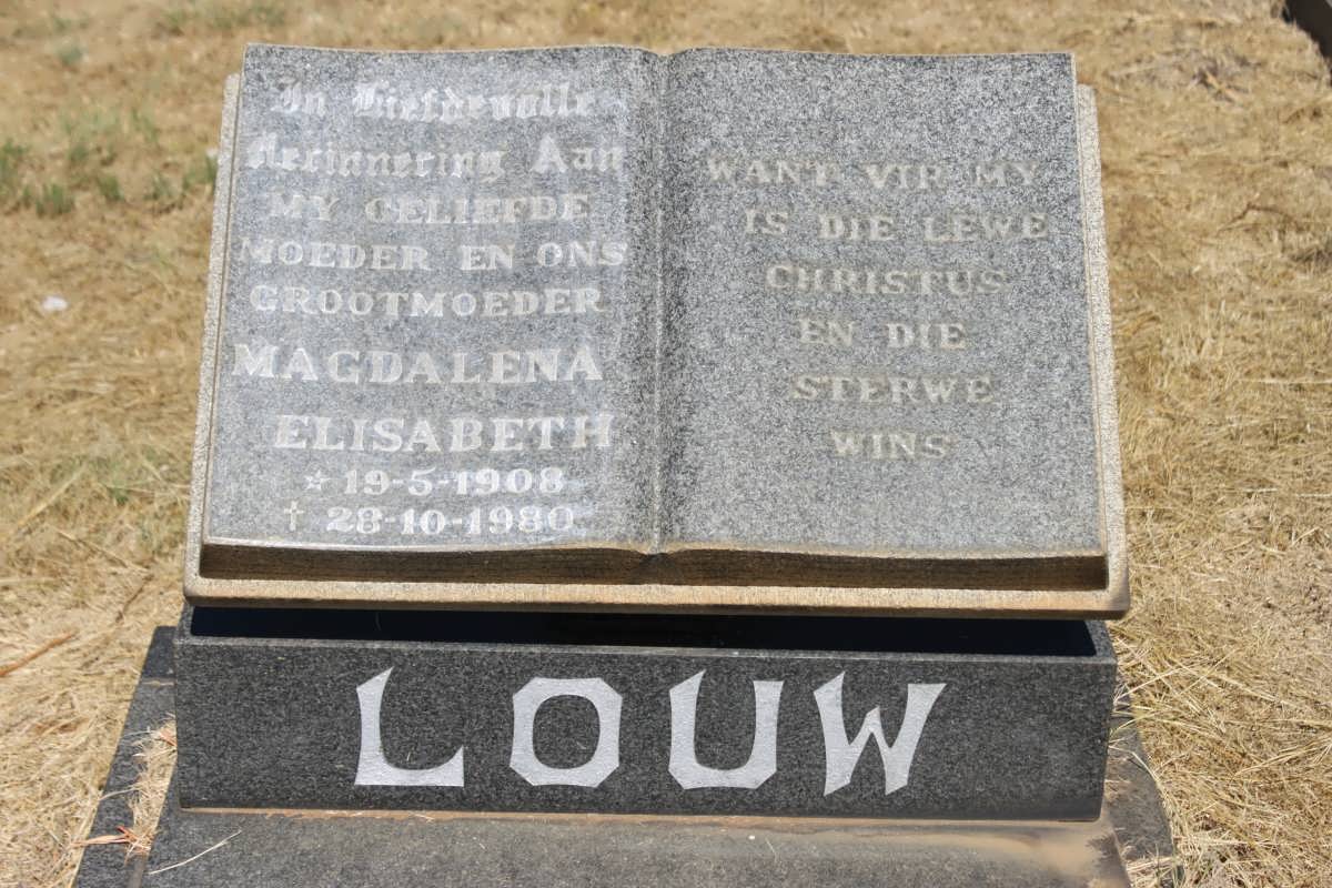 LOUW Magdalena Elisabeth 1908-1980