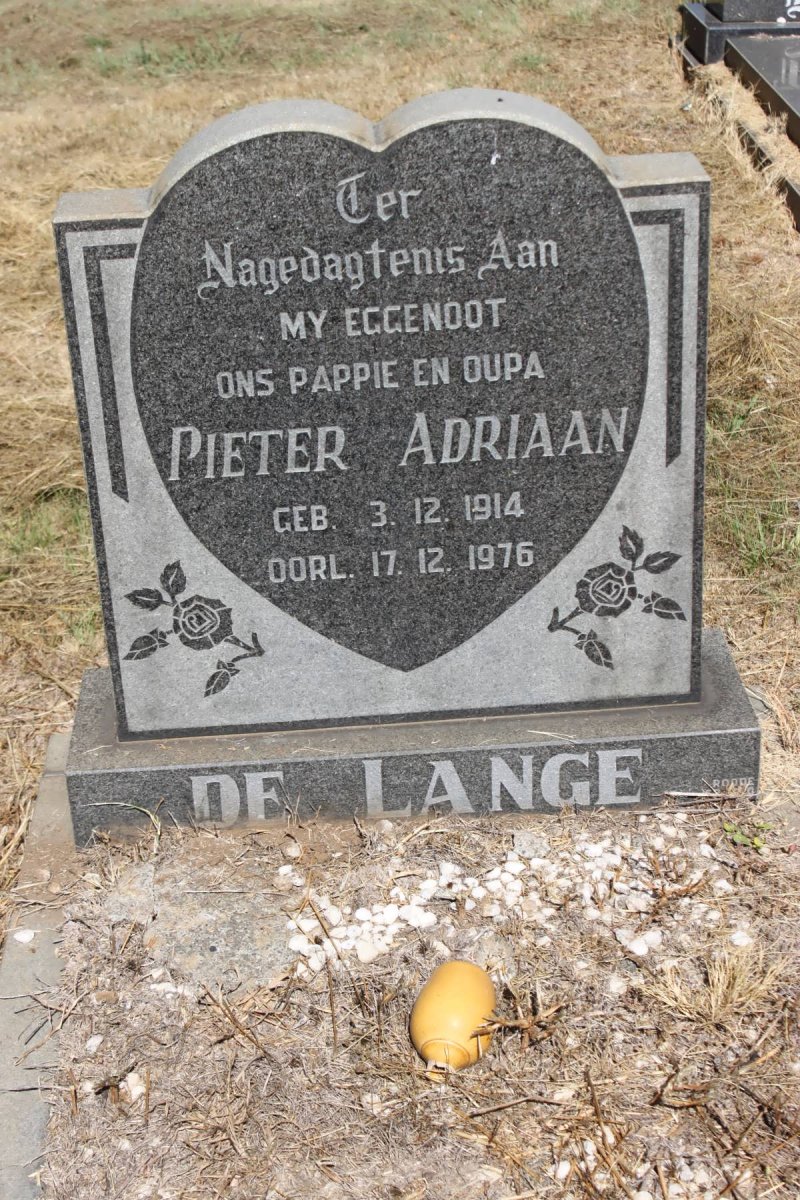 LANGE Pieter Adriaan, de 1914-1976