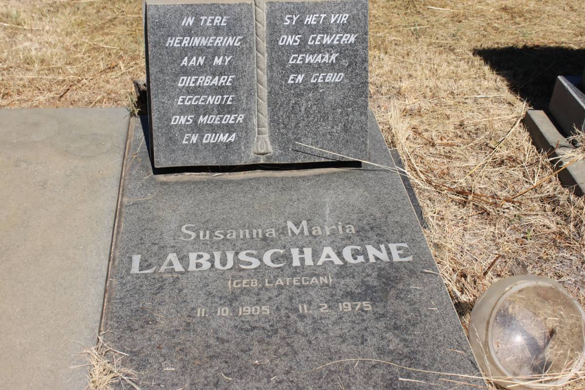 LABUSCHAGNE Susanna Maria nee LATEGAN 1905-1975