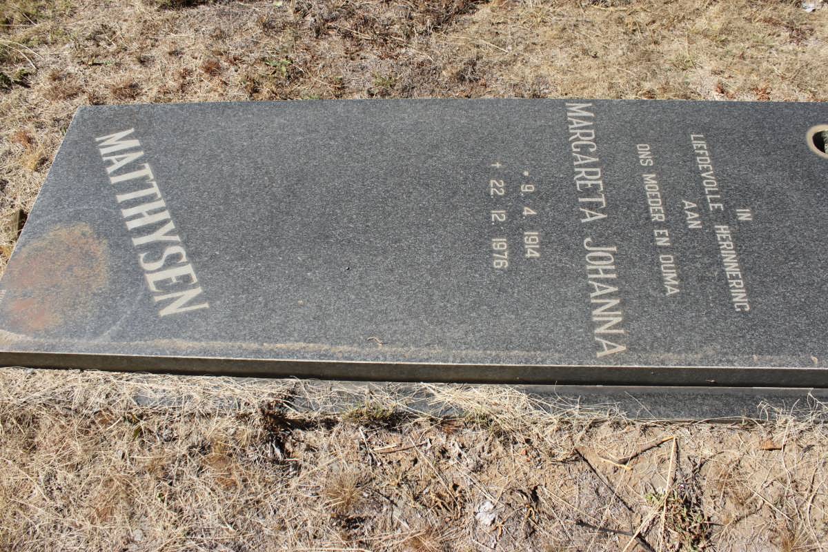 MATTHYSEN Margaretha Johanna 1914-1976