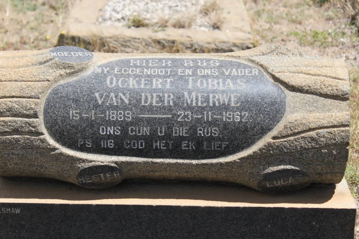 MERWE Ockert Tobias, van der 1889-1962