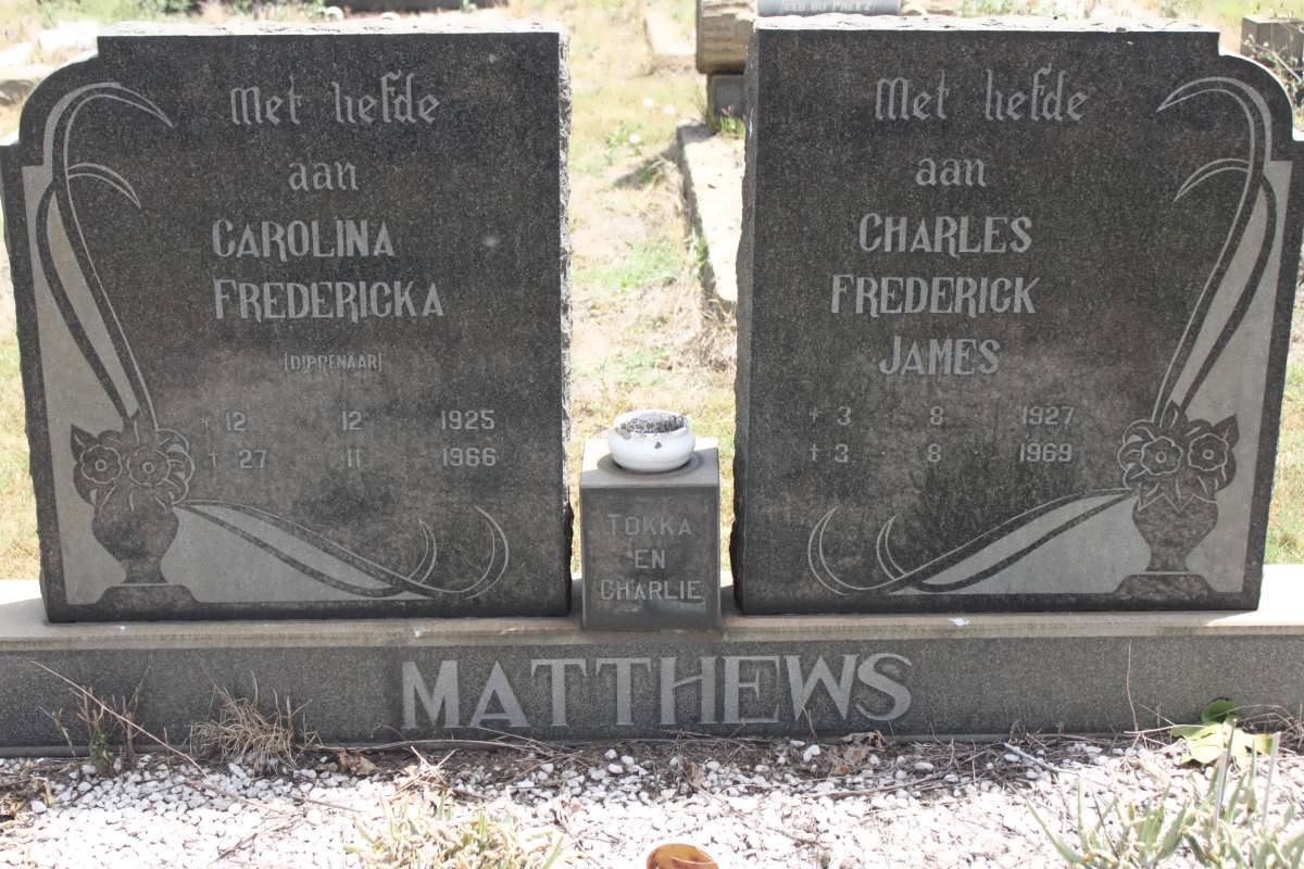 MATTHEWS Charles Frederick James 1927-1969 &amp; Carolina Frederieka 1925-1966