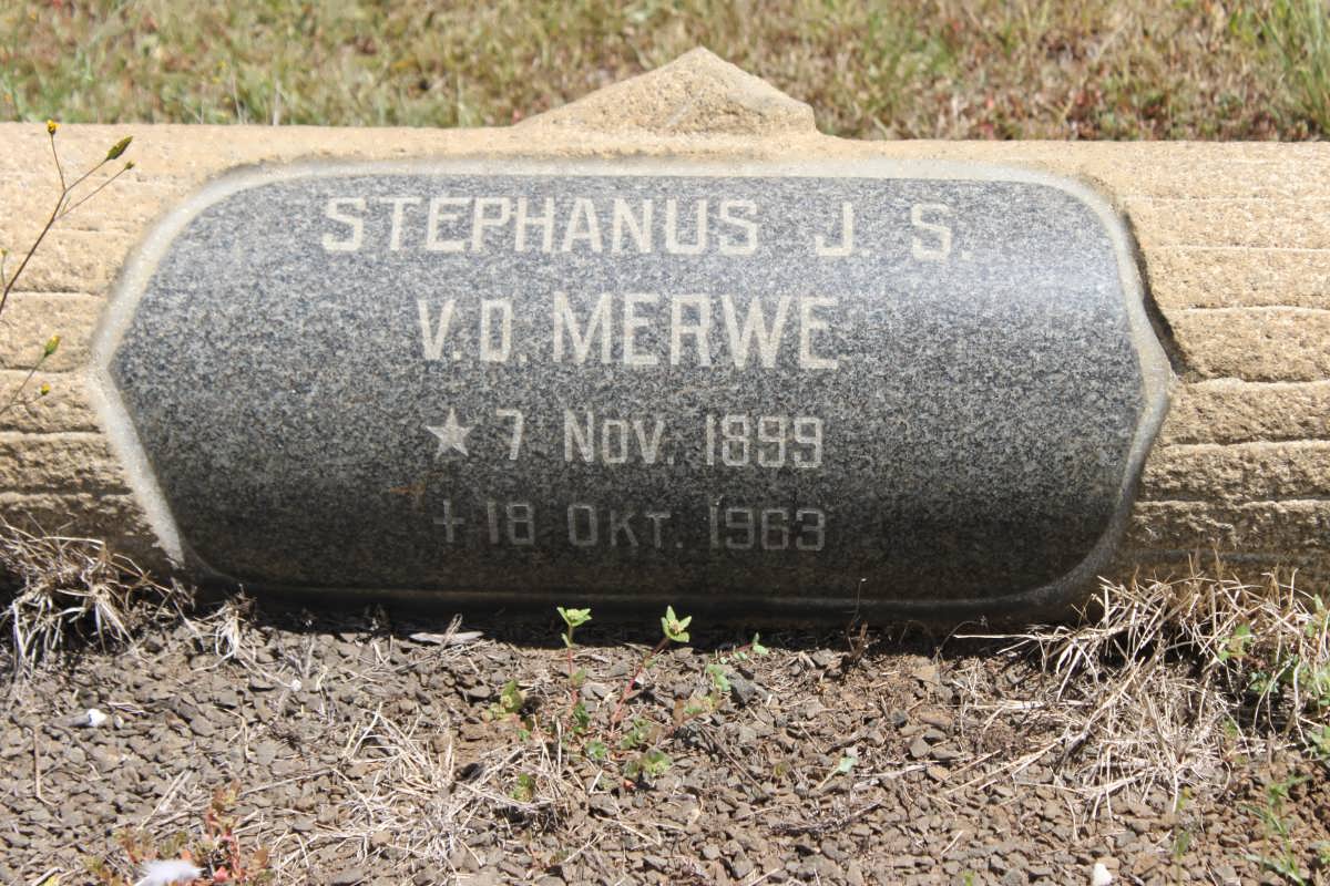 MERWE Stephanus J.S., v.d. 1899-1963