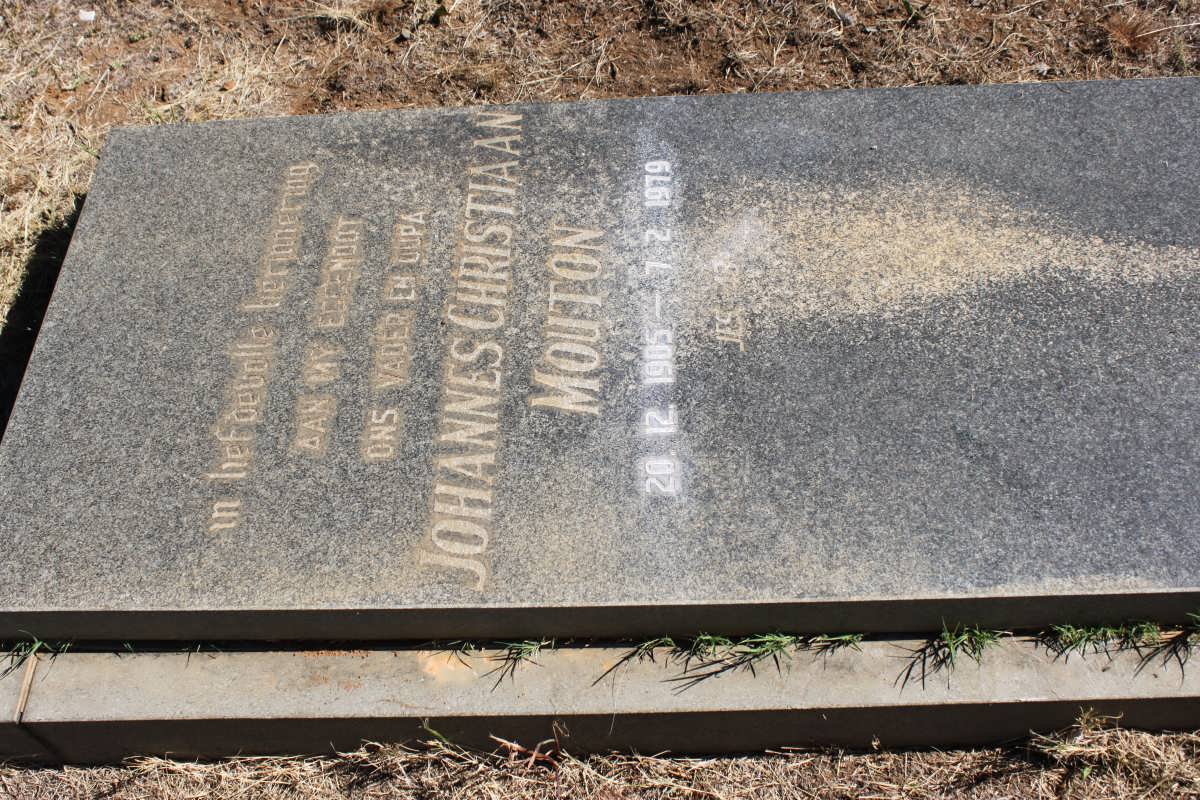 MOUTON Johannes Christiaan 1905-1979