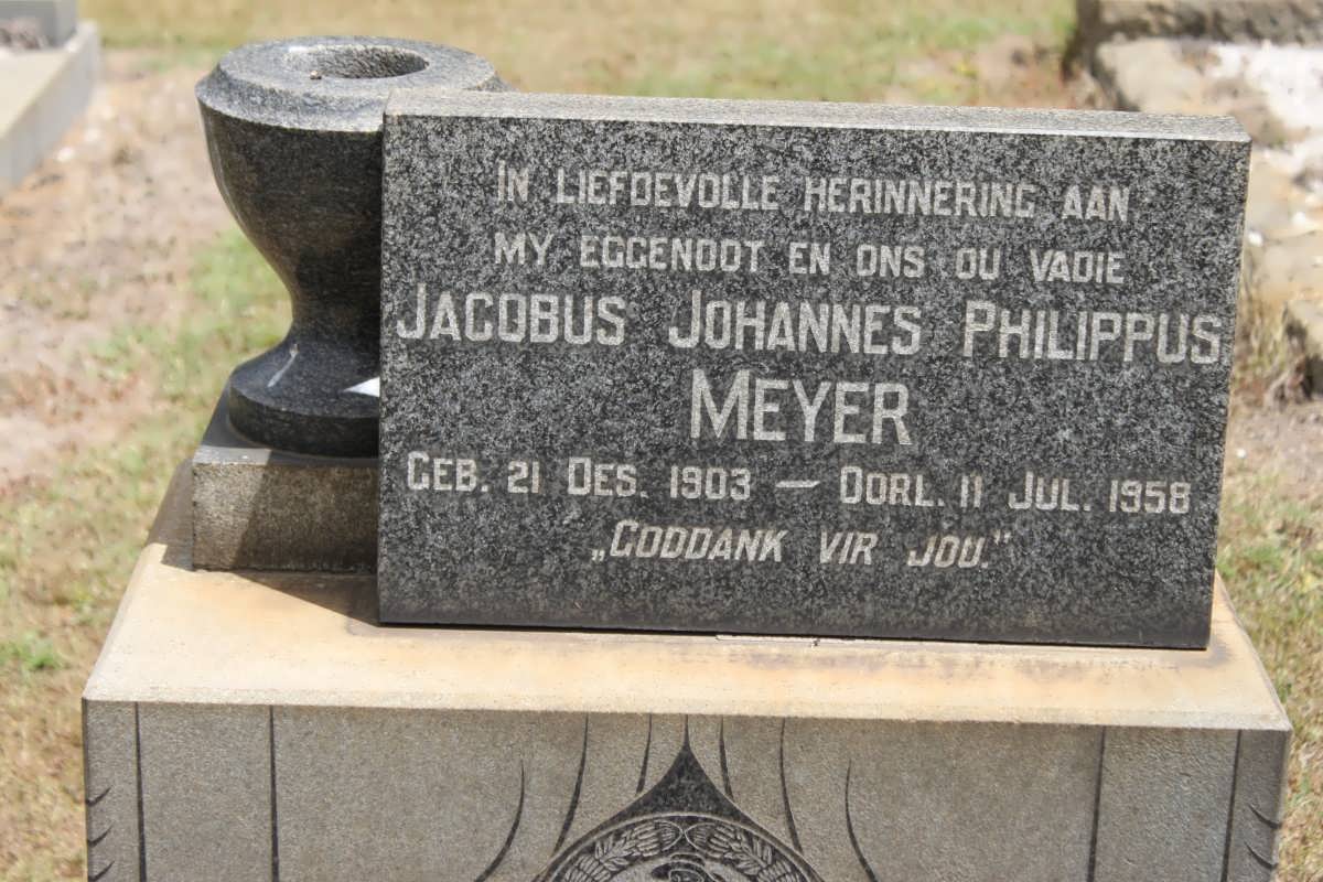MEYER Jacobus Johannes Philippus 1903-1958