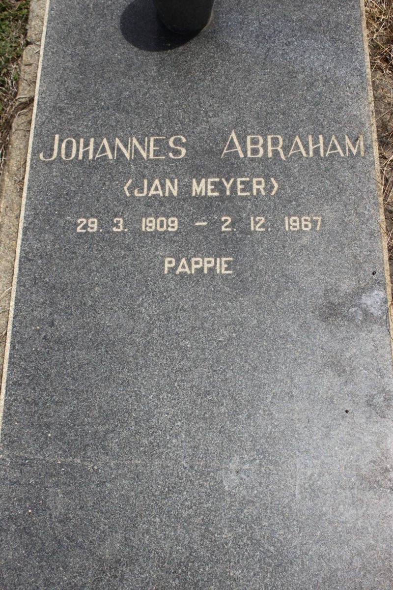 MEYER Johannes Abraham 1909-1967