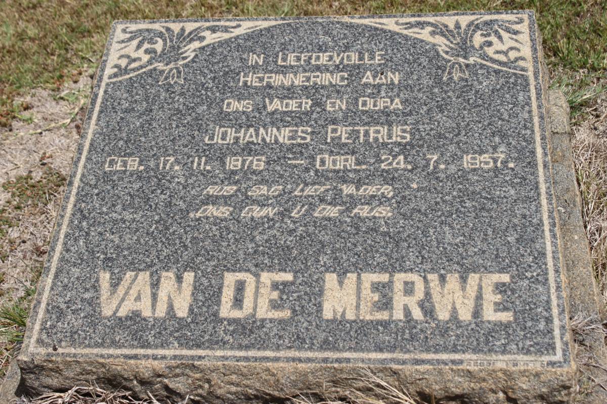 MERWE Johannes Petrus, van de 1876-1957