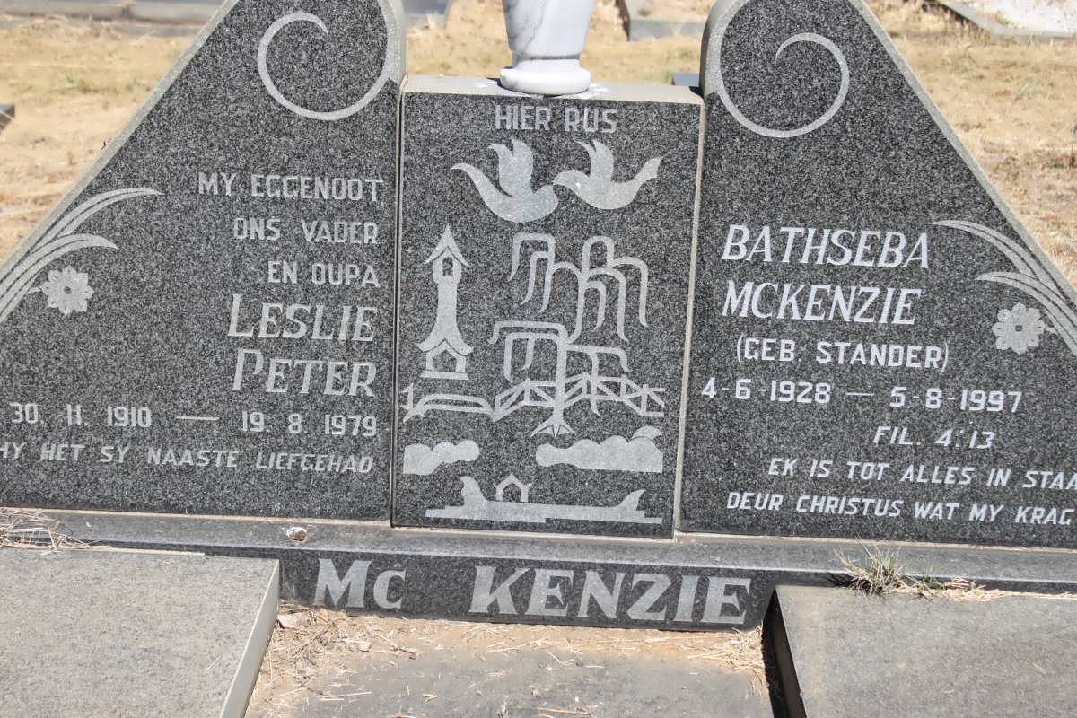 MCKENZIE Leslie Peter 1910-1979 &amp; Bathseba STANDER 1928-1997