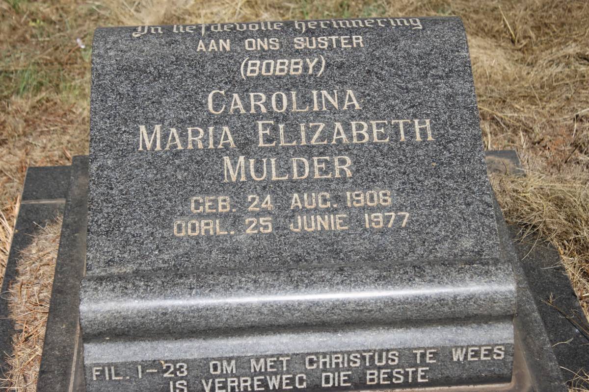 MULDER Carolina Maria Elizabeth 1906-1977