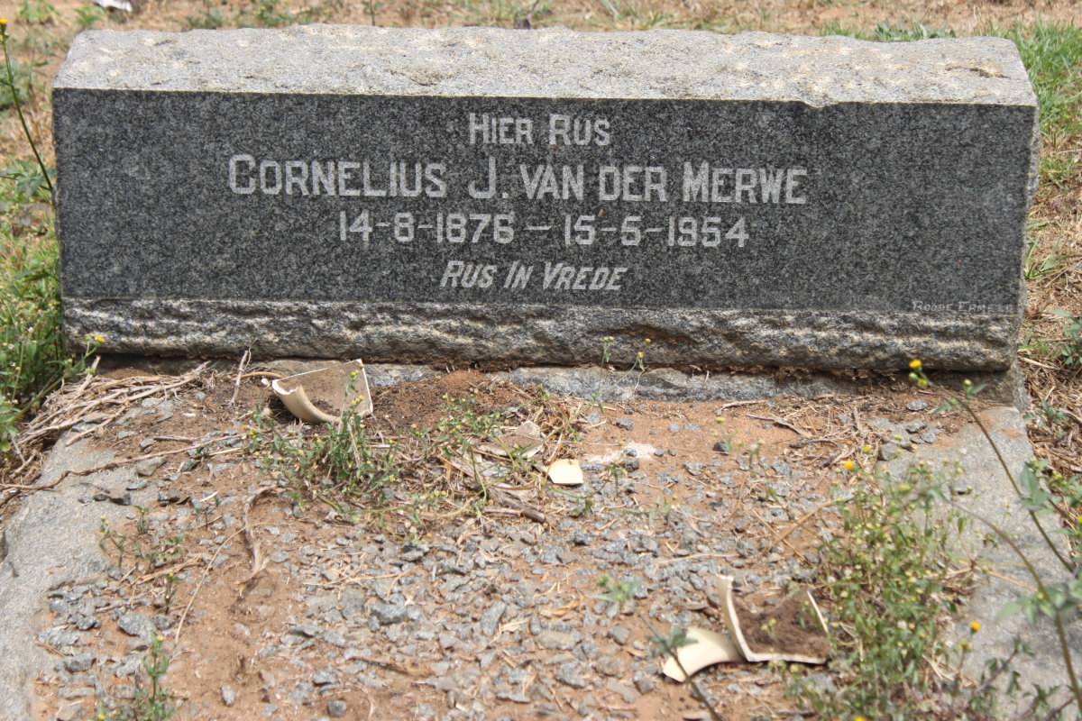 MERWE Cornelius J., van der 1876-1954