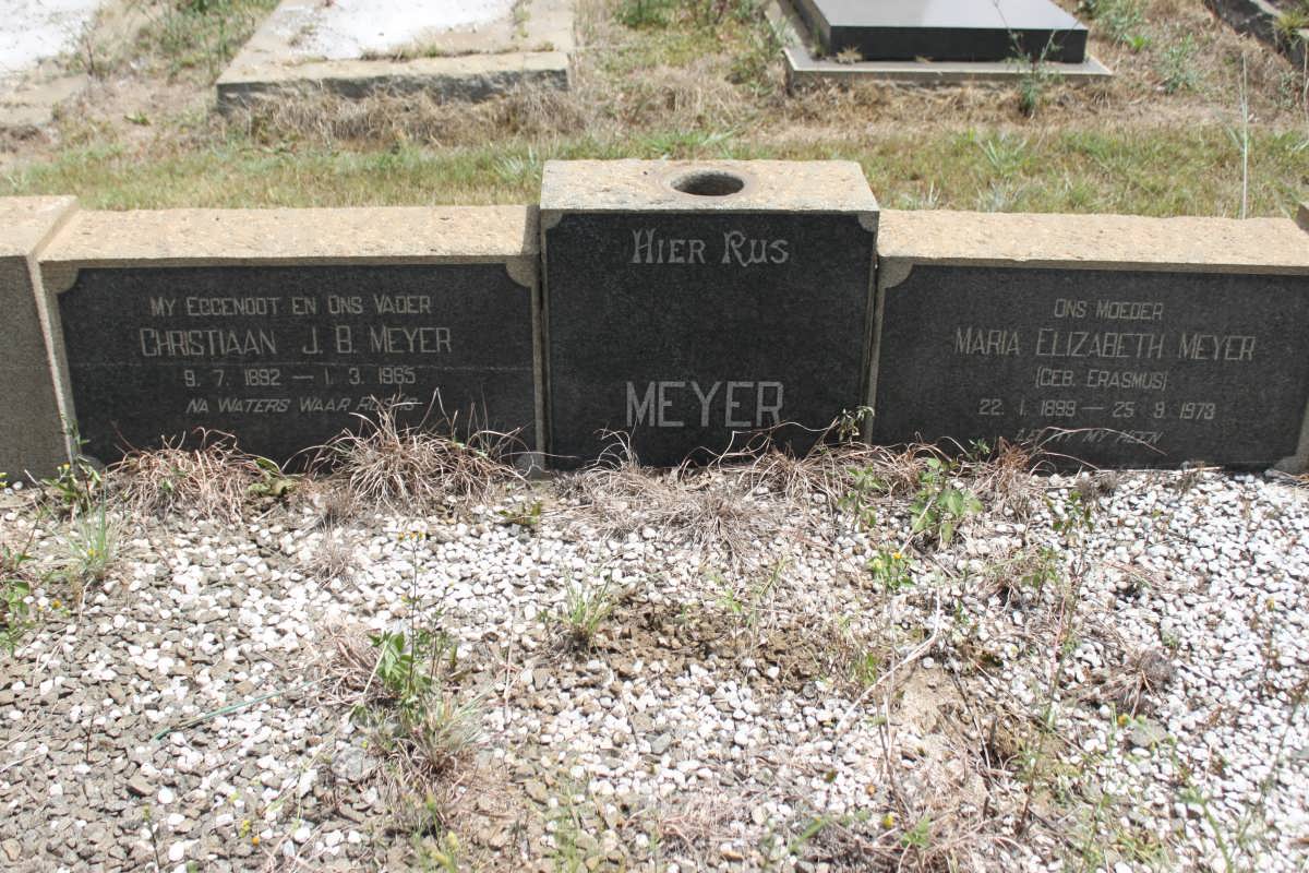 MEYER Christiaan J.B. 1892-1965 &amp; Maria Elizabeth ERASMUS 1899-1973