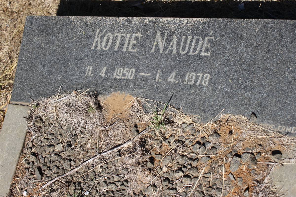NAUDE Kotie 1950-1978