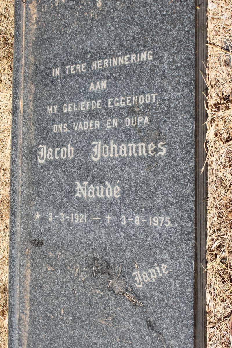 NAUDE Jacob Johannes 1921-1975