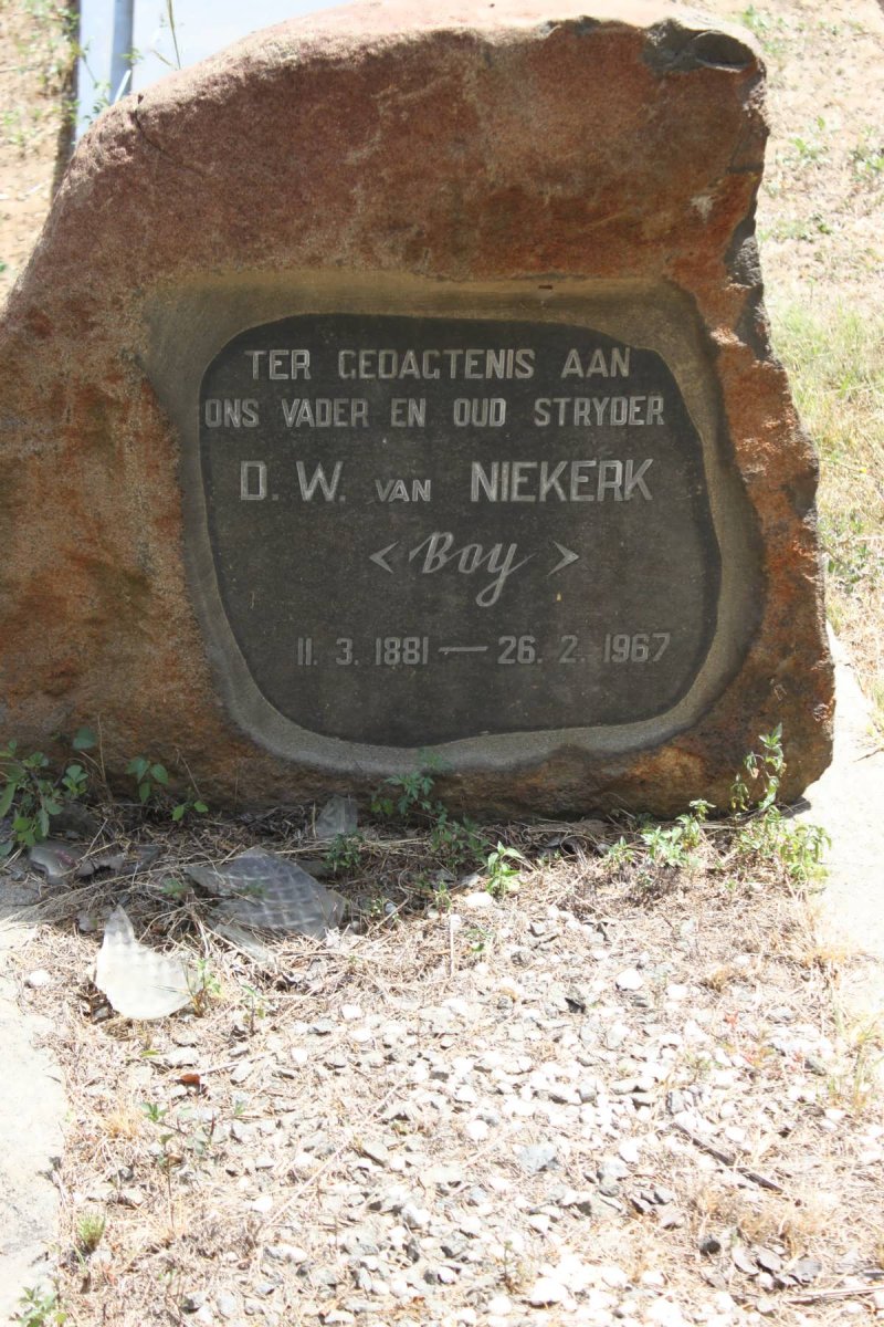 NIEKERK D.W., van 1881-1967