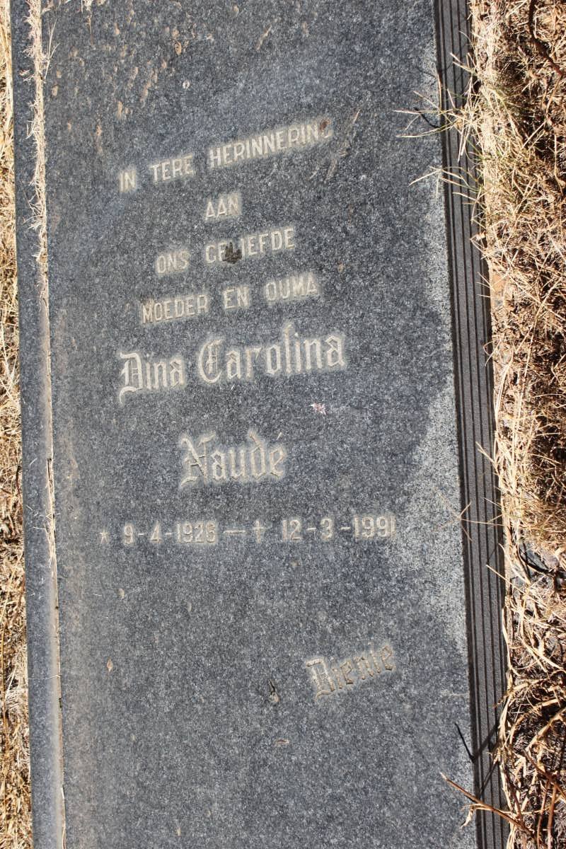 NAUDE Dina Carolina 1926-1991