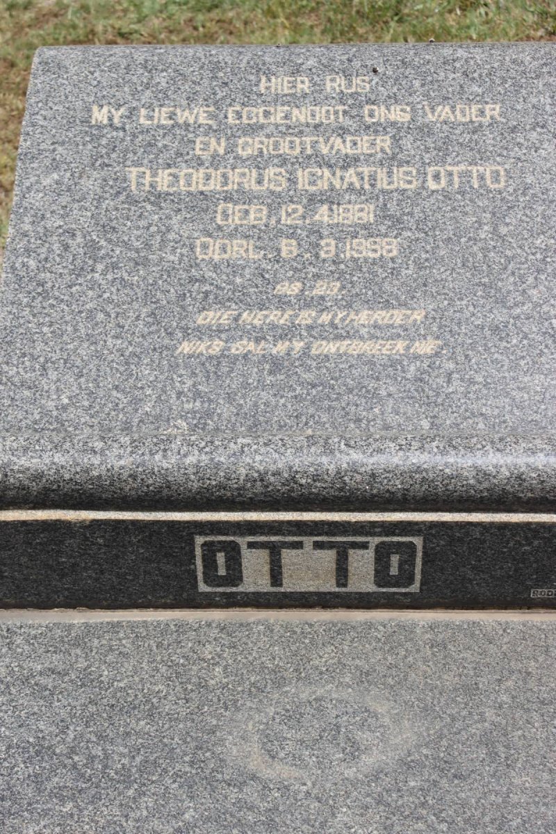 OTTO Theodorus Ignatius 1881-1998