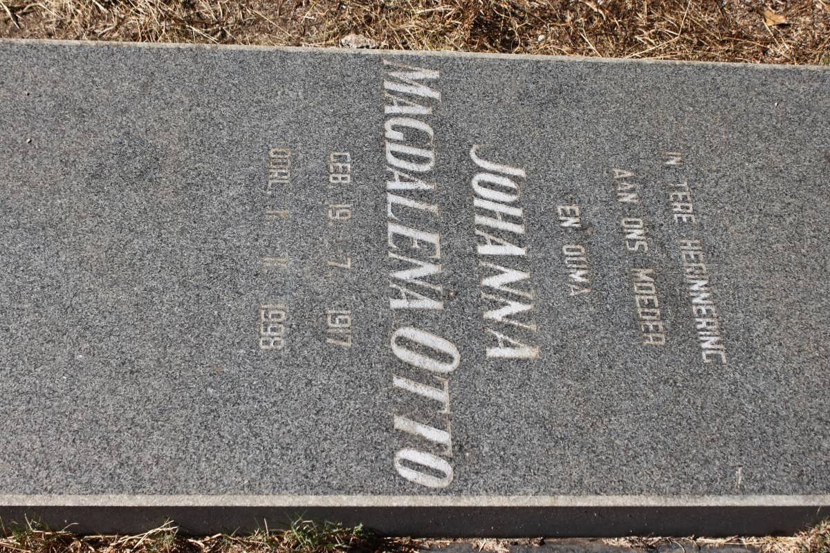 OTTO Johanna Magdalena 1917-1998