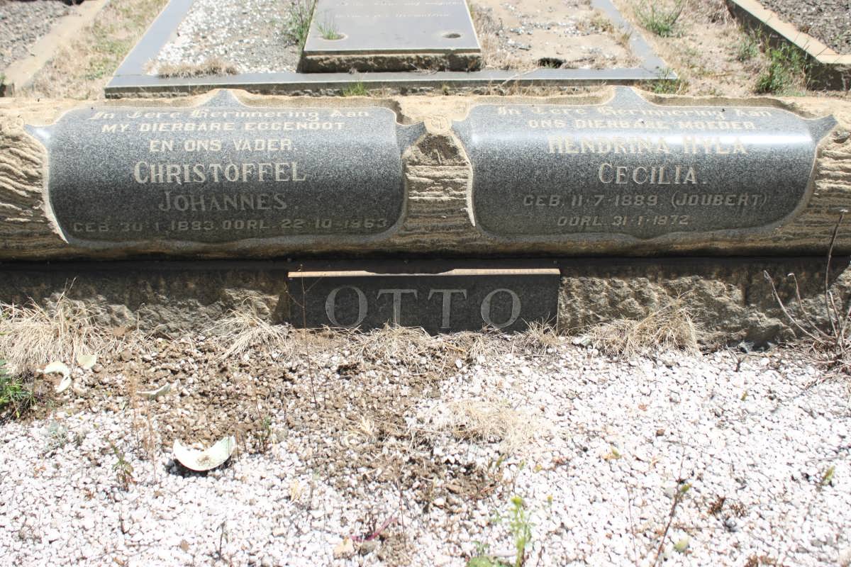 OTTO Christoffel Johannes 1883-1963 &amp; Hendrina ? Cecilia JOUBERT 1889-1972
