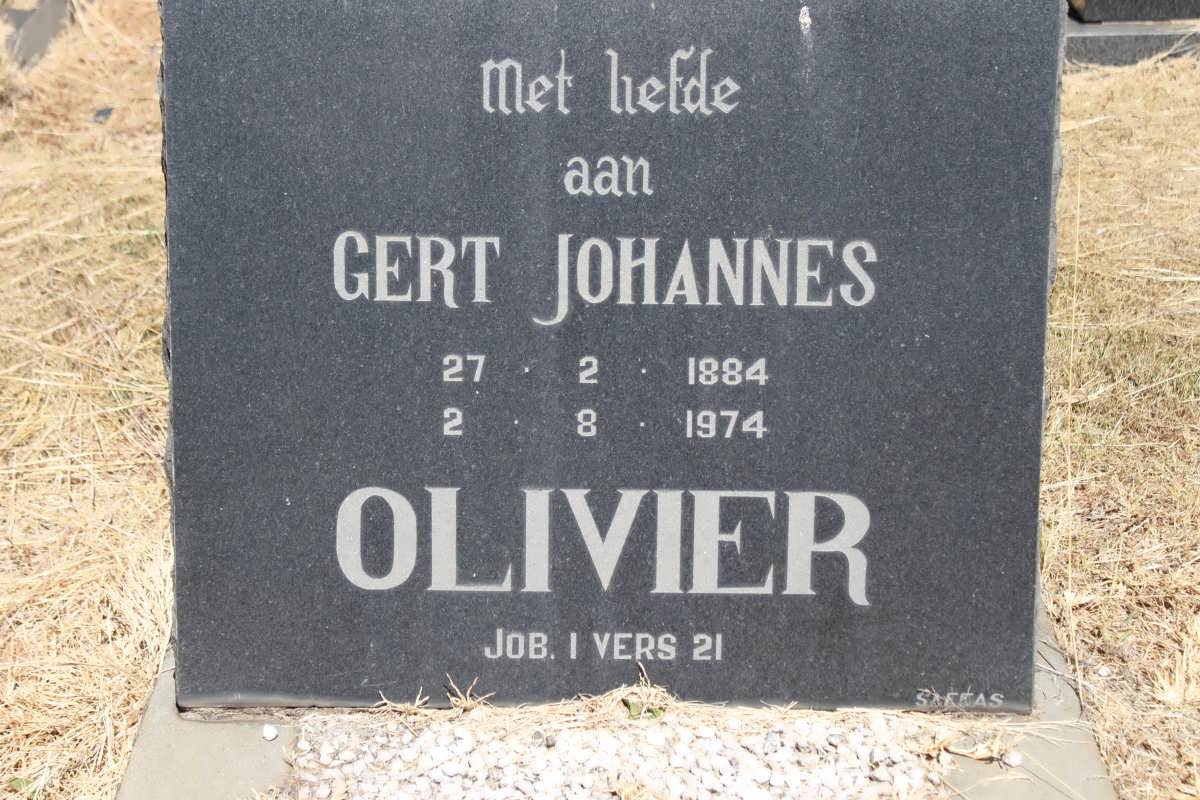 OLIVIER Gert Johannes 1884-1974