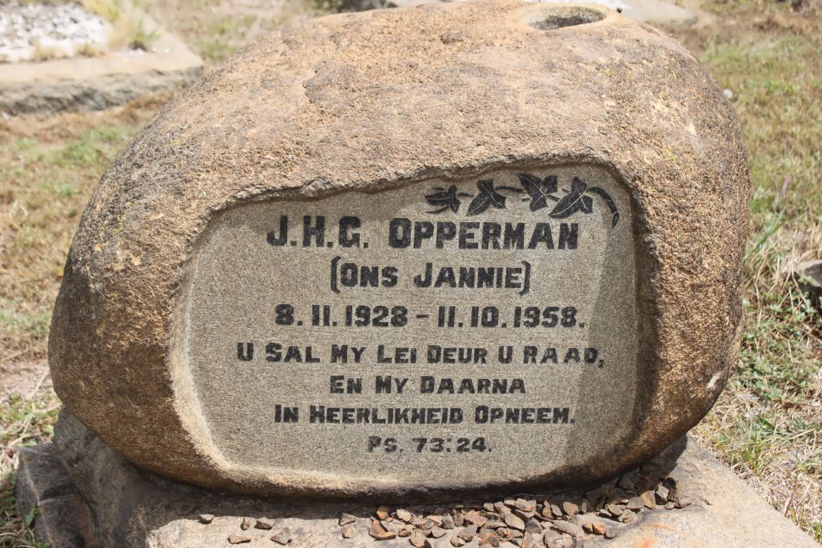 OPPERMAN J.H.G. 1928-1958