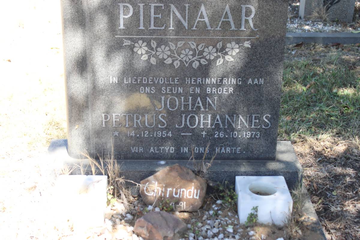 PIENAAR Johan Petrus Johannes 1954-1973