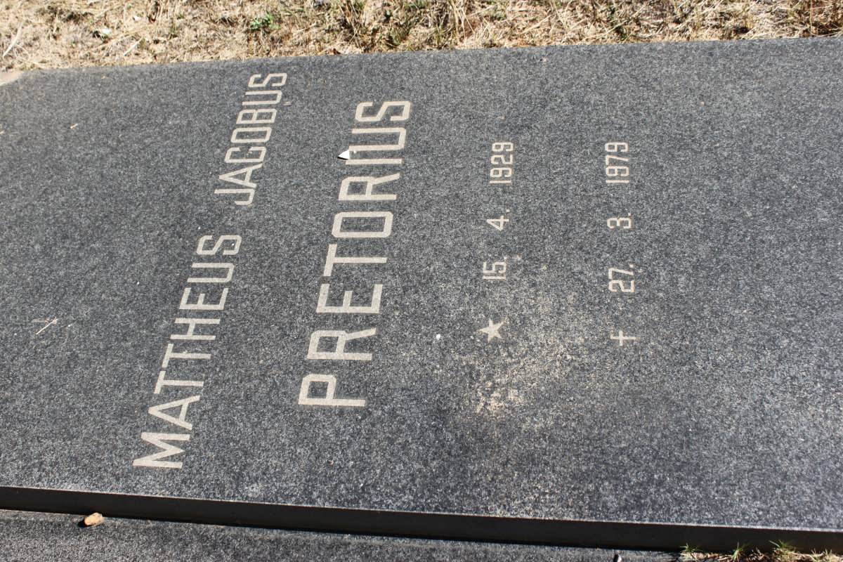 PRETORIUS Mattheus Jacobus 1929-1979