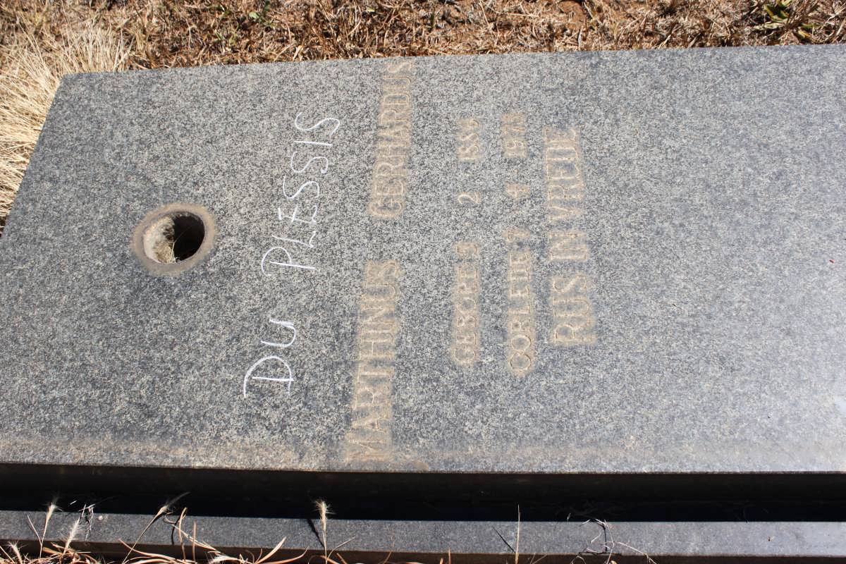 PLESSIS Marthinus Gerhardus, du 1880-197?