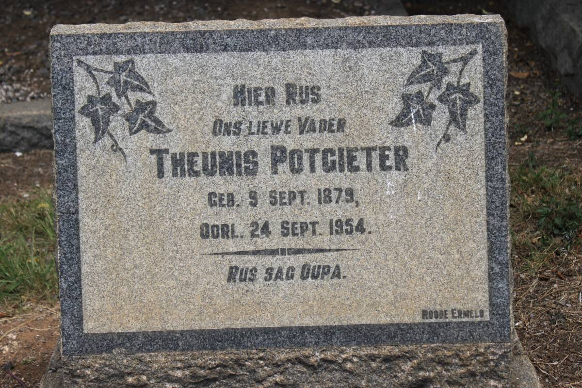 POTGIETER Theunis 1879-1954