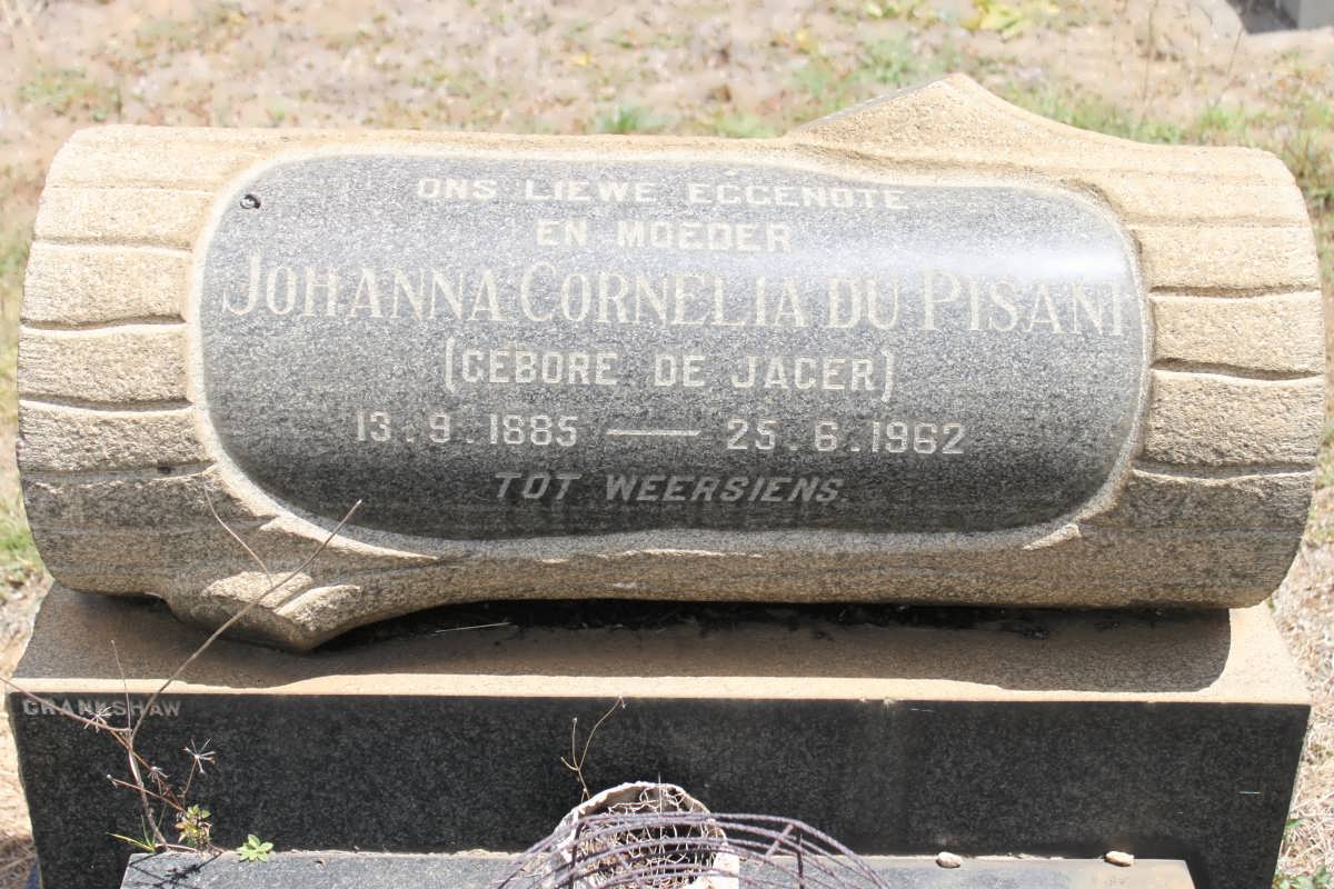 PISANI Johanna Cornelia, du geb DE JAGER 1885-1962