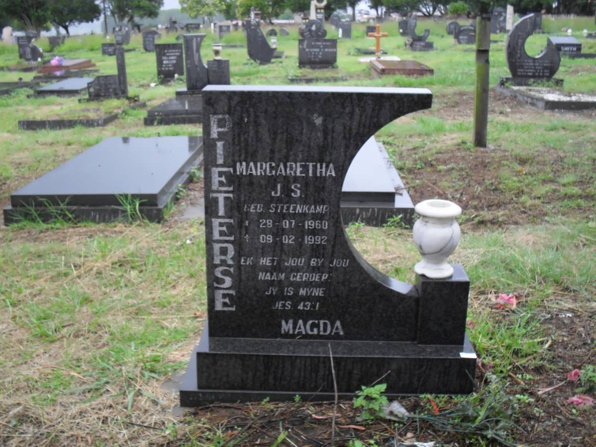 PIETERSE Margaretha J.S. nee STEENKAMP 1960-1992