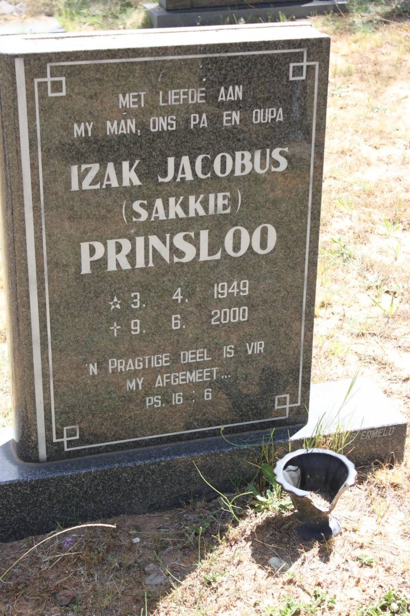 PRINSLOO Izak Jacobus 1949-2000