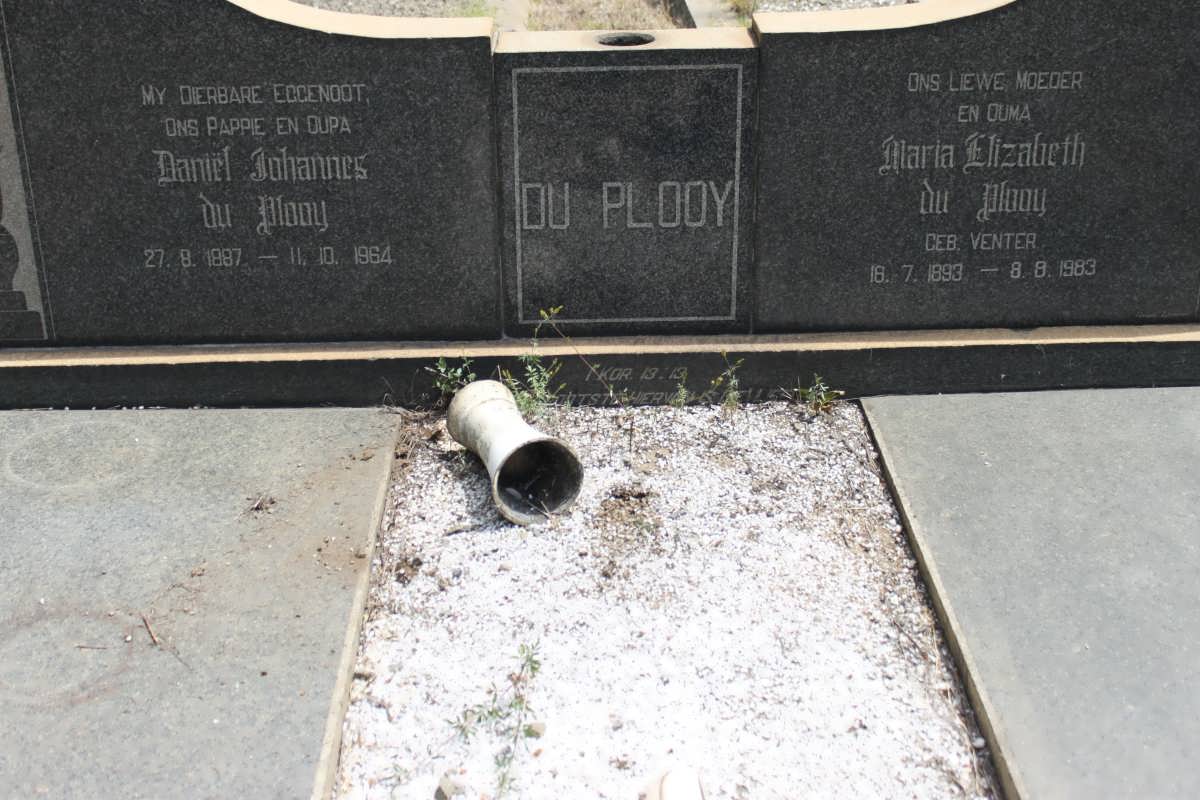 PLOOY Daniël Johannes, du 1907-1965 &amp; Maria Elizabeth VENTER 1893-1983