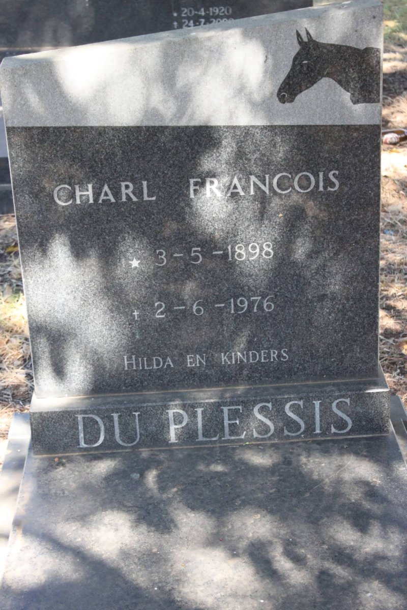 PLESSIS Charl Francois, du 1898-1976