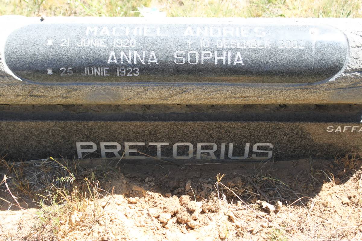 PRETORIUS Machiel Andries 1920-2002 &amp; Anna Sophia 1923-