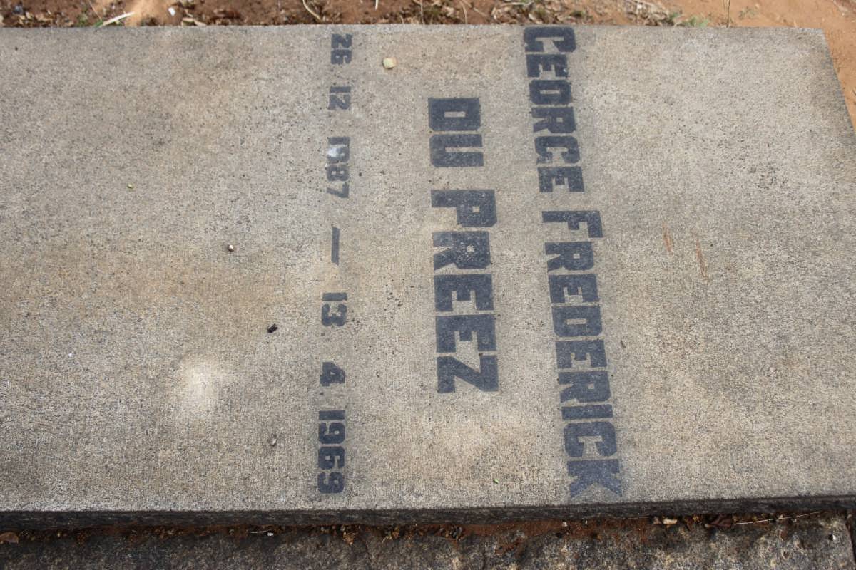 PREEZ George Frederick, du 1887-1969