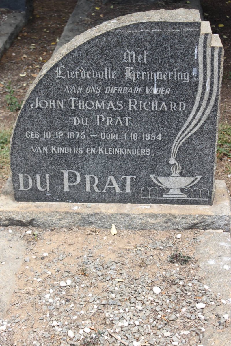 PRAT John Thomas Richard, du 1875-1954