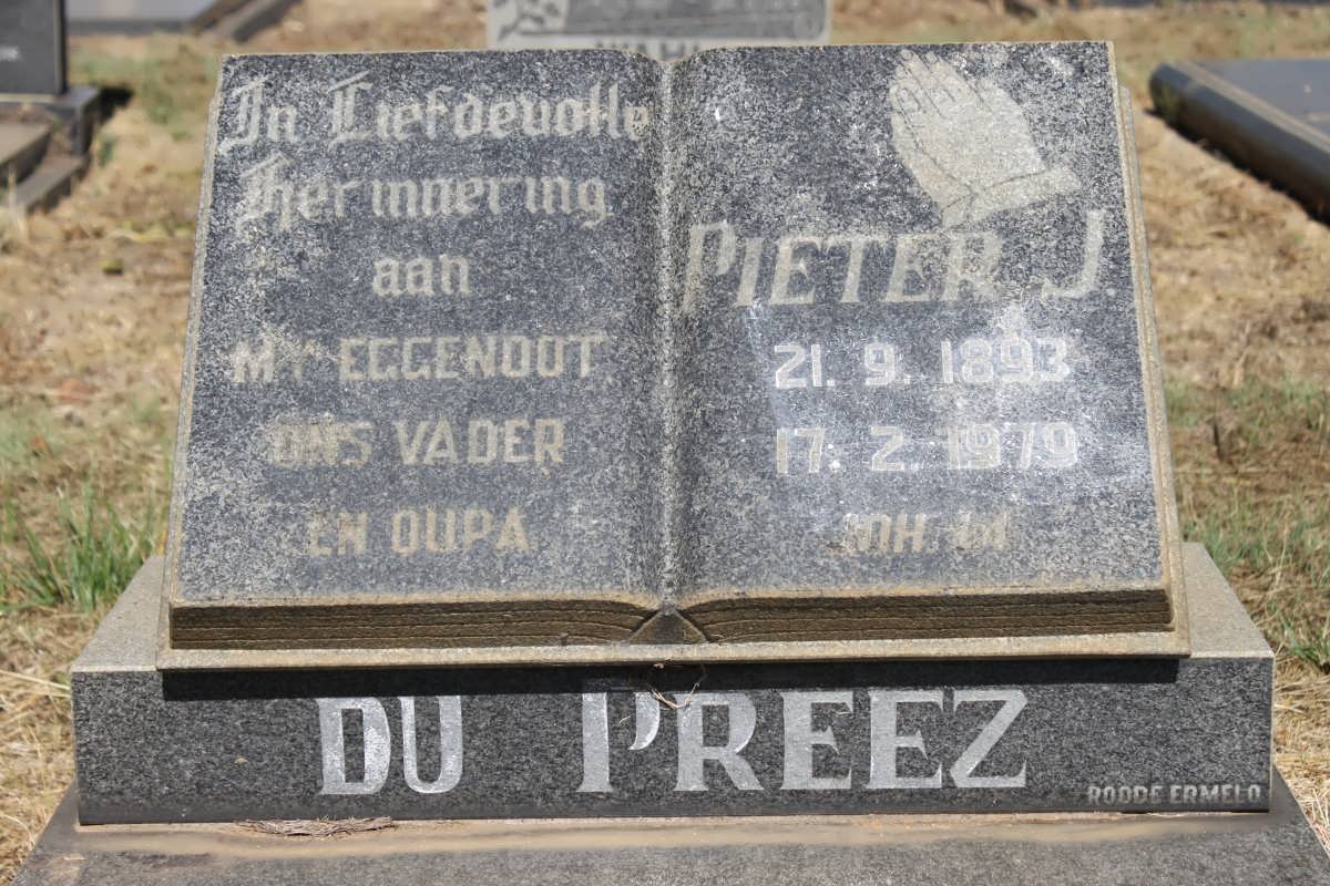 PREEZ Pieter J., du 1893-1979