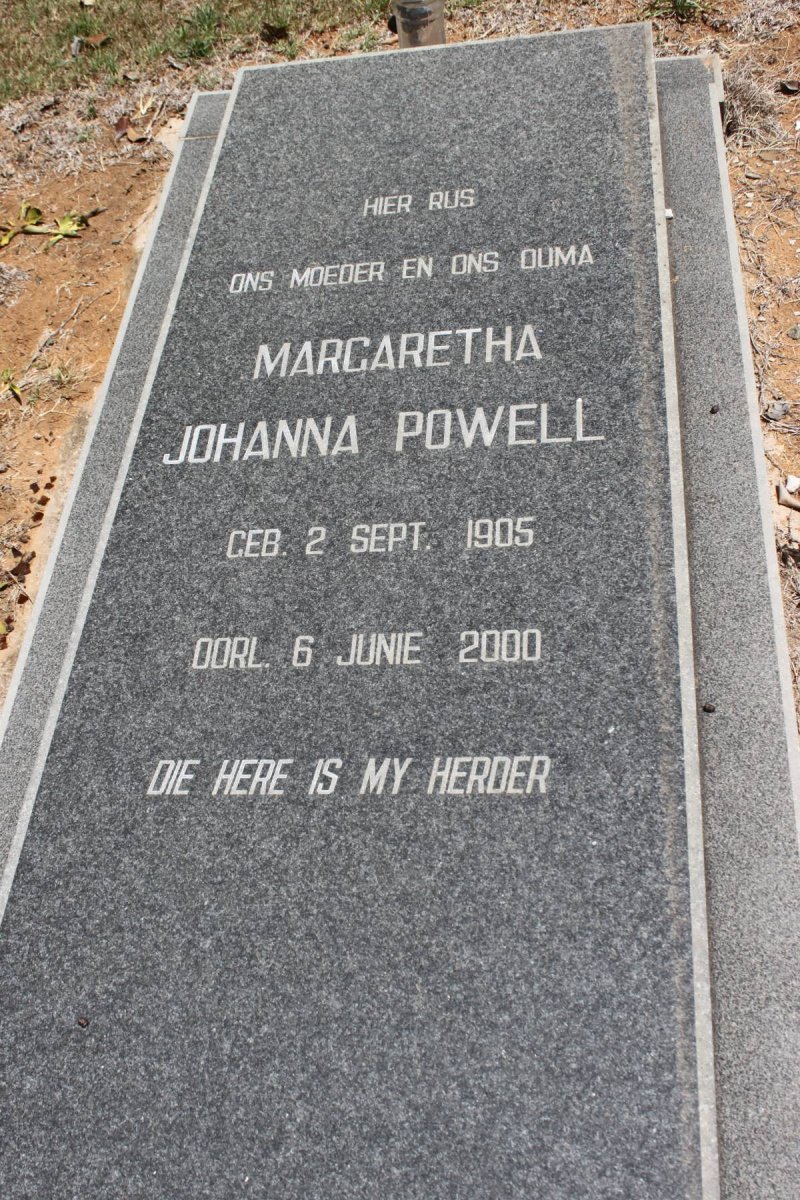 POWELL Margaretha Johanna 1905-2000