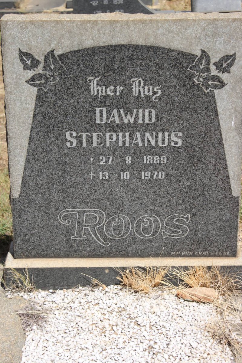 ROOS Dawid Stephanus 1889-1970