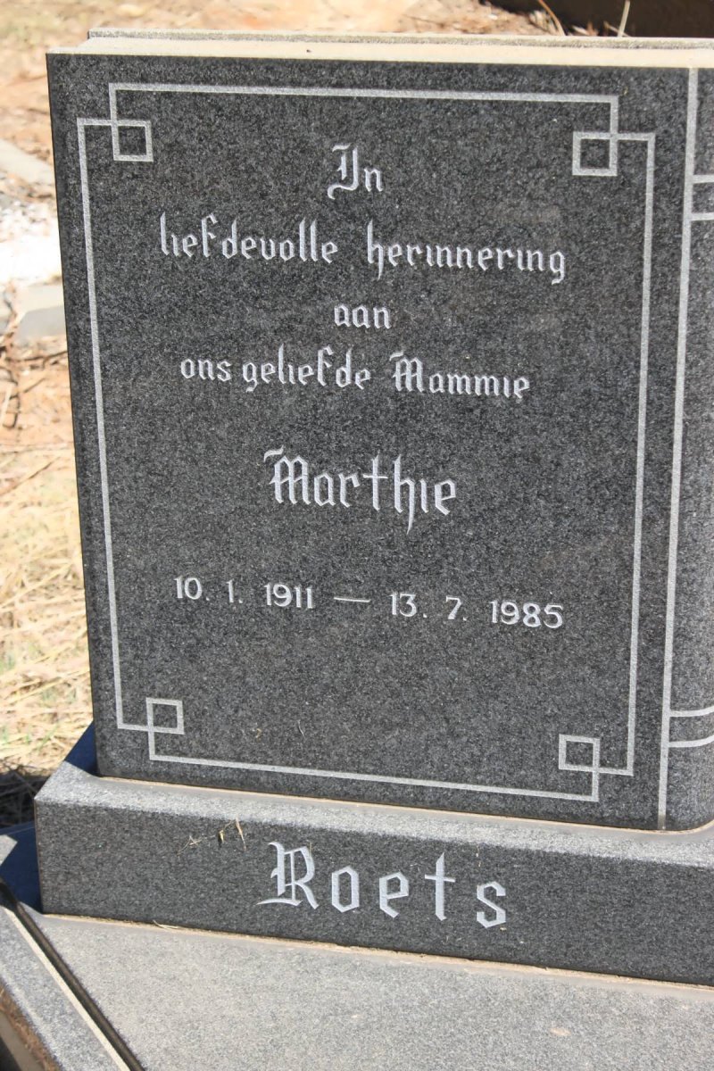 ROETS Marthie 1911-1985
