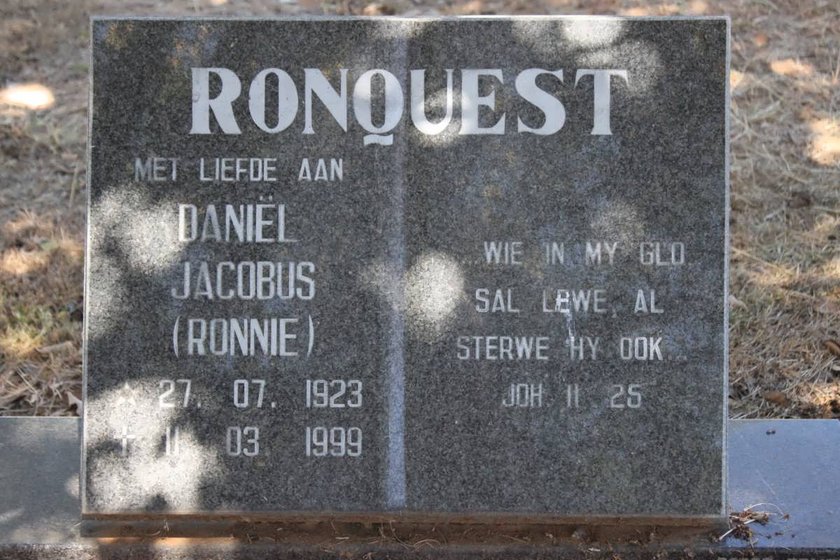 RONQUEST Daniel Jacobus 1923-1999