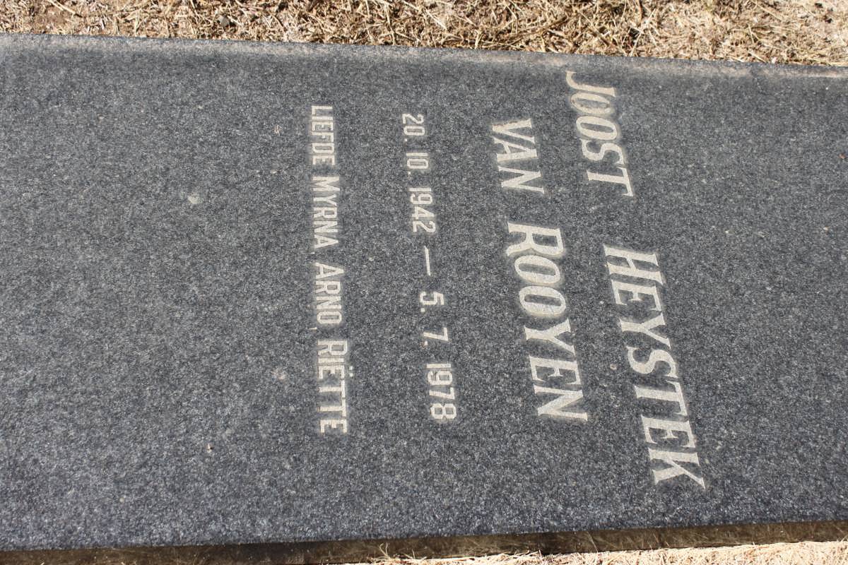 ROOYEN Joost Heystek, van 1942-1978