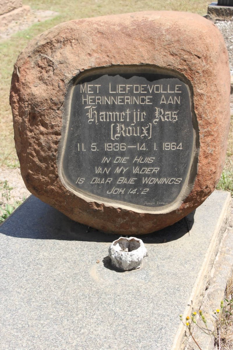 RAS Hannetjie geb ROUX 1936-1964